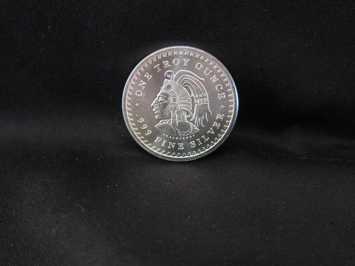 Aztec Calendar - Cuauhtemoc 1 oz .999 Silver USA Made BU Round Bullion Coin