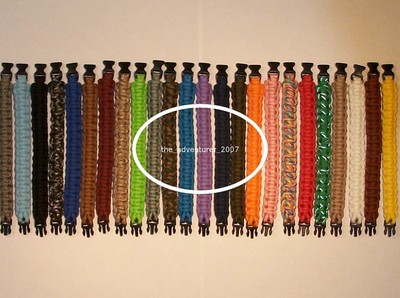 paracord armband wählbar aus zwölf Farben und jeder gewünschten Größe