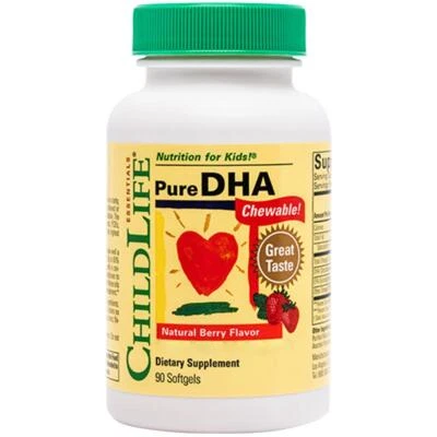 CHILD LIFE ChildLife Pure DHA 90 Chewable Softgels Berry Flavour, Children's Brain Health
