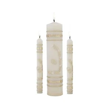 CB Church Supply Hand Crafted Wedding Candle Set by Will & Baumer, Set of 3, ...
