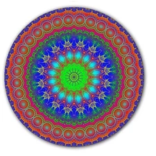 DJ Kaleidoscope #3 Trippy 7" inch Slipmat Portablism Turntable Slip Mat DJ x1