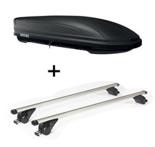 Dachbox MAA400L matt+Dachträger KING1 112 cm für für Opel Zafira C Tourer 5Türer
