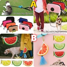 Hanging With Buckle Dogs Waste Bag Holder Dog Poop Pickup Bag Dispenser Zipper