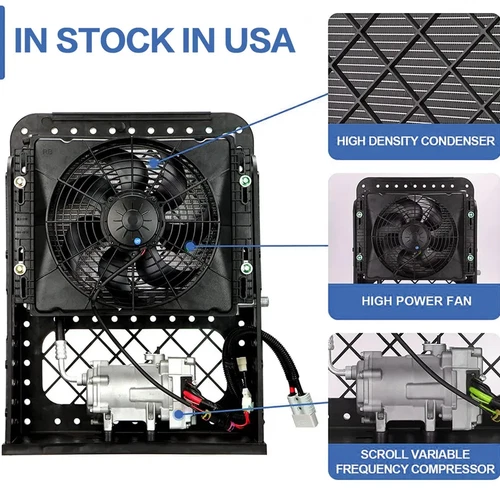 12V 12000BTU Air Conditioner Mini Split A/C For Semi Trucks Bus RV Caravan Vans - Picture 5 of 16