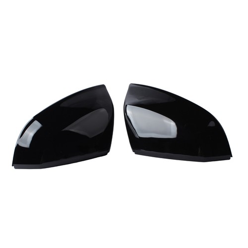 Rear Mirror Cover W/O Lane Assist For Audi Q5L 2018-2024 Q7 2016-24 Gloss Black - Picture 4 of 8