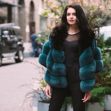 Women Winter Natural Fox Fur Warm Coat Real Fur Jackets Thick Outerwear Overcoat