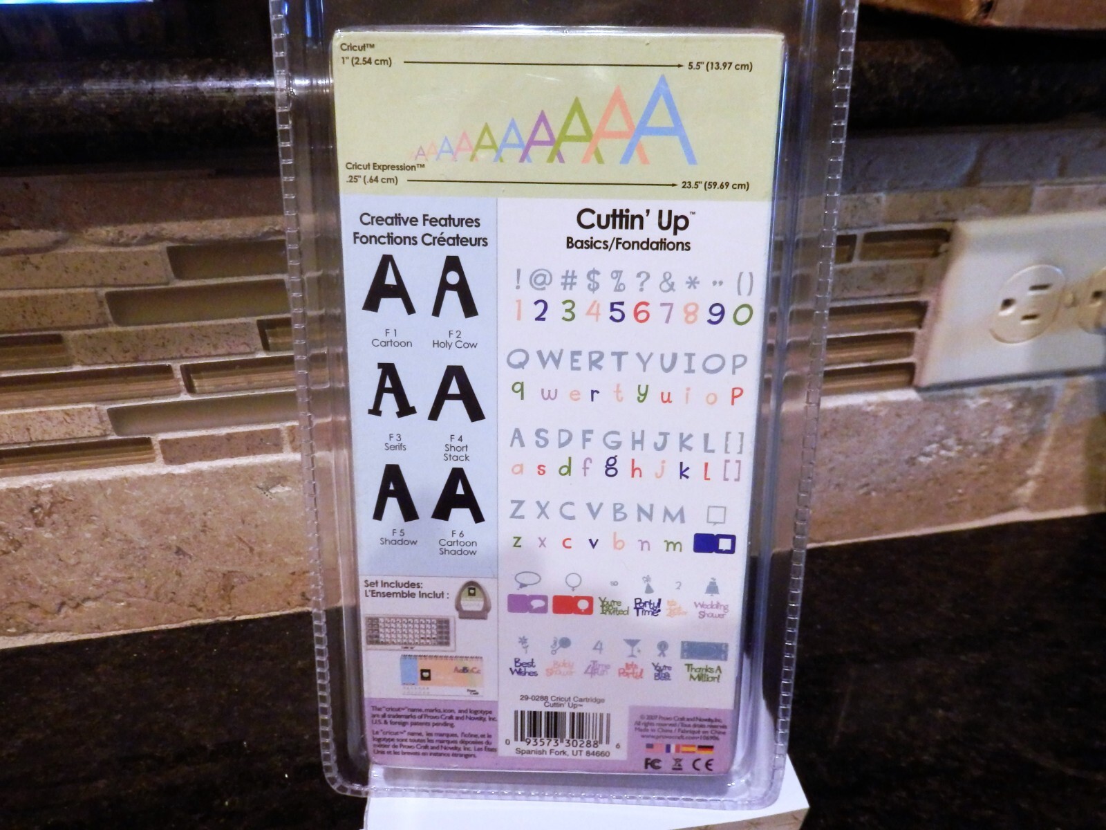 NEW Cricut CUTTIN' UP Provo Craft Font Cartridge (290288) Factory