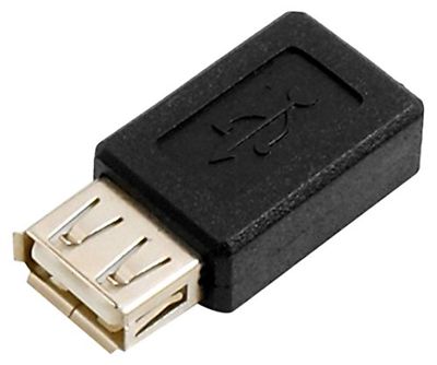 SYSTEM-S OTG Adapter USB A Eingang zu USB Eingang Adapter Stecker On-The-Go Host