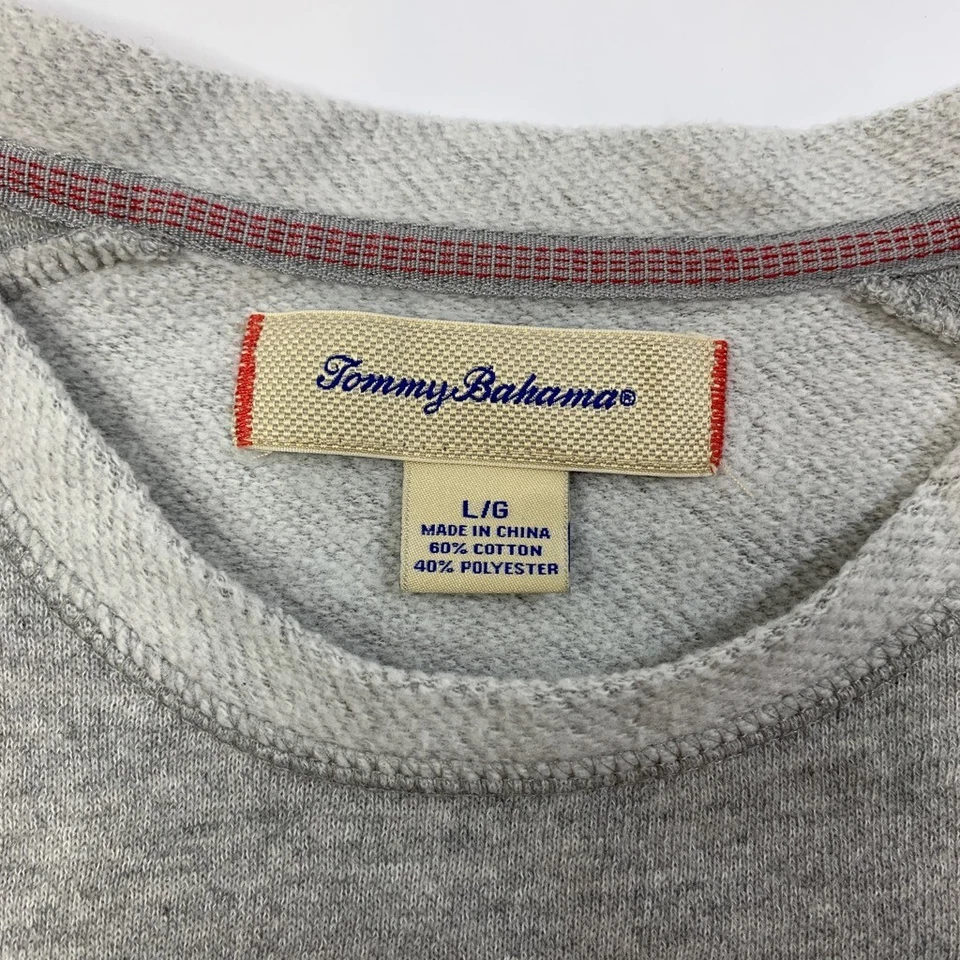 Рубашка для сна Tommy Bahama мужская L большая флисовая с подкладкой хлопковая смесь с длинным рукавом цвет экипажа - Изображение 4 из 4