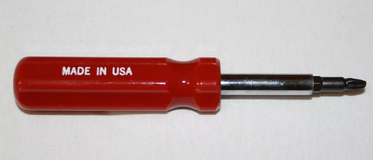 Vintage AT G CO Made In USA Red 4 In 1 Phillips Flathead