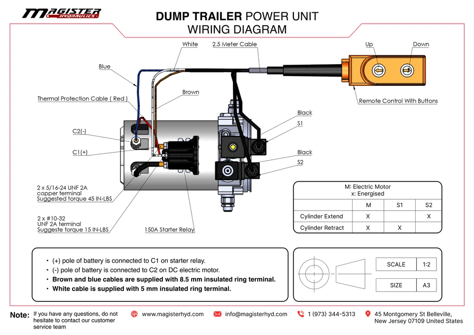 Hydraulic Pump for Dump Trailer, 12 Volt DC Power Unit Double Acting 4 Qt tank - Image 4 of 4