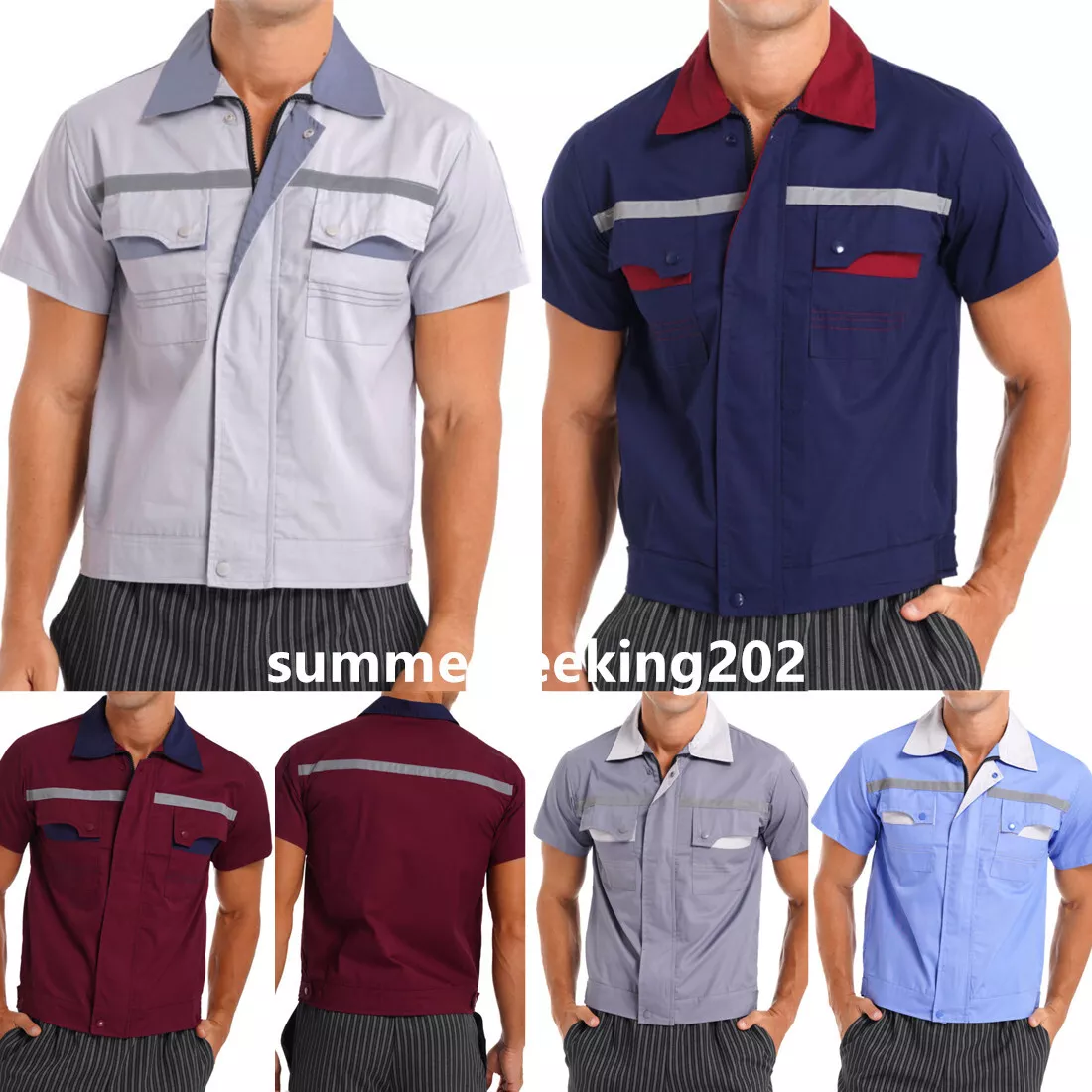 Reflective stripe work shirts shop