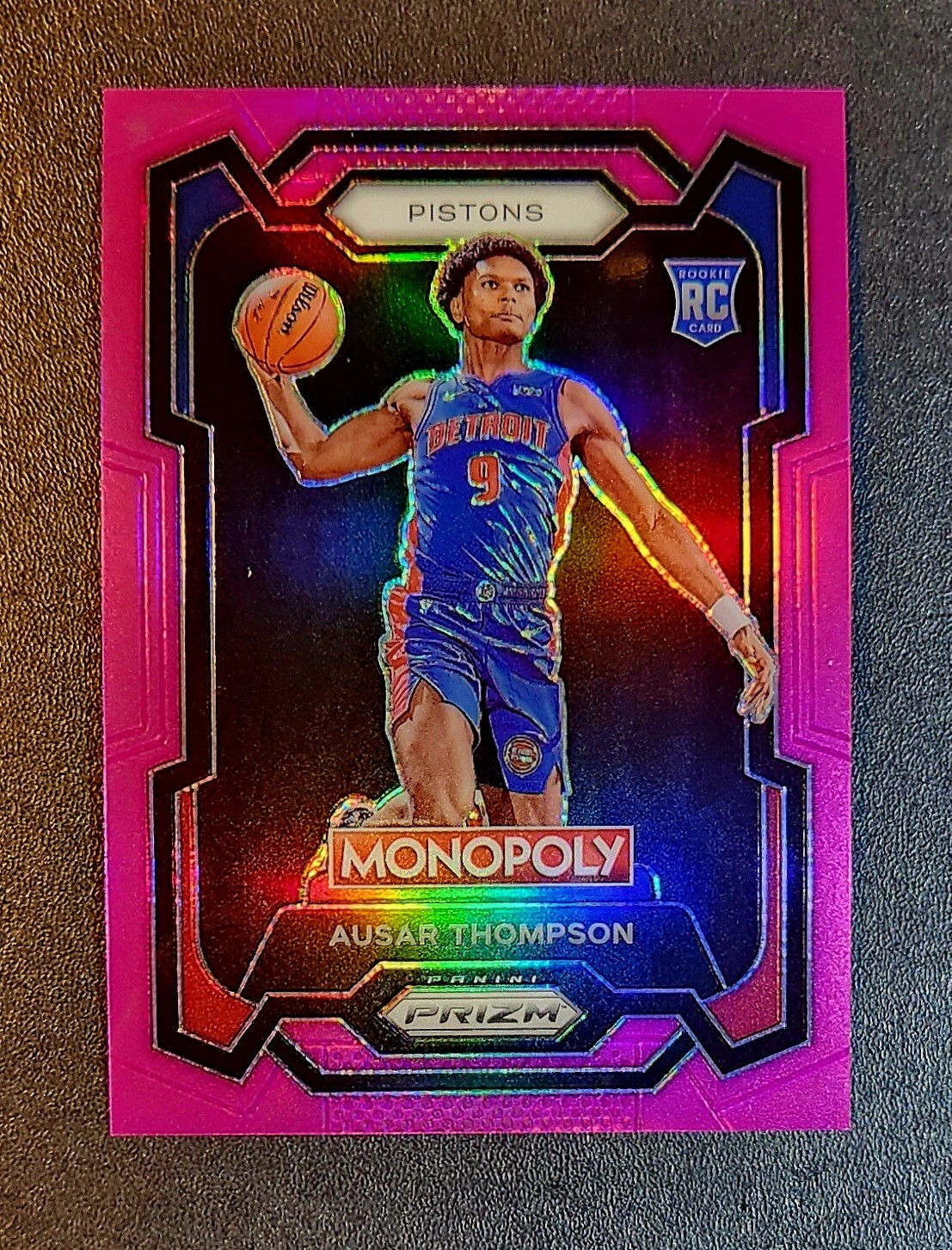 2023-24 Panini Prizm Monopoly - AUSAR THOMPSON #27 (RC) Pink Prizm #'d /149