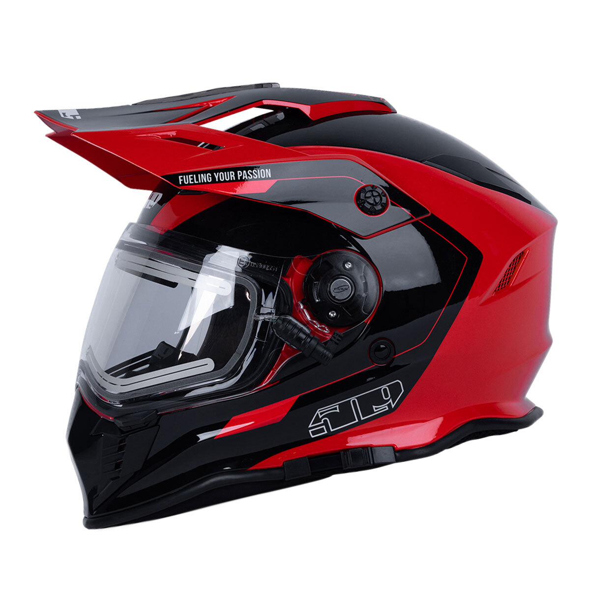 509 Delta R3L Ignite Electric Lens Snowmobile Helmet Racing Red