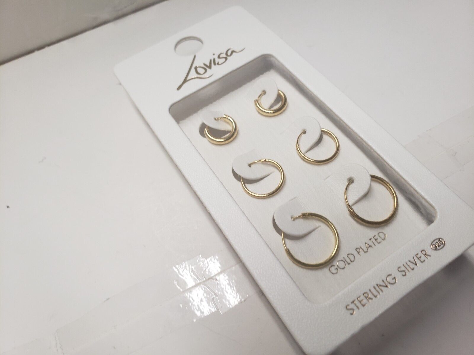 Gold Plated Sterling Silver Small Chubby Hoop Earrings - Lovisa