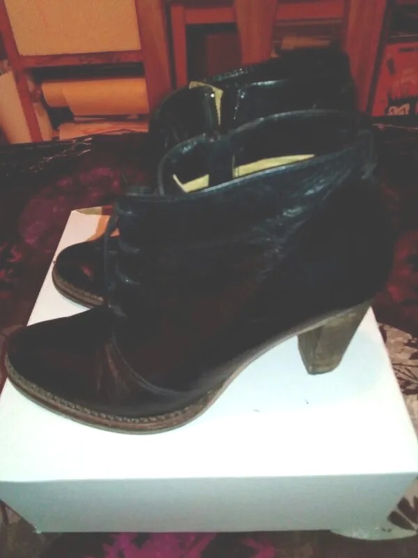 Bottines En Cuir Noir 1060 Clothes - Pointure 36, Style Rétro, Parfaites Pour L'automne Et L'hiver