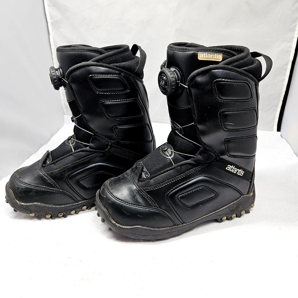 Atlantis Mondo BOA Talla 5 EE. UU., 24,0, 35 UE, Botas de Snowboard NEGRAS Foto 3 de 4