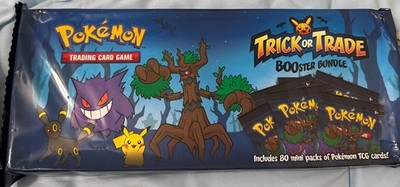 Pokemon TCG Halloween Trick or Trade 2024 BOOster Bundle 80 Pk   Plus Free Gift