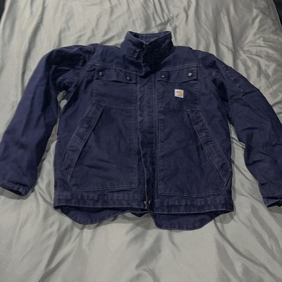 Carhartt FRジャケット ネイビー Carhartt Full Swing Navy Blue Quick Duck FR Flame Resistant