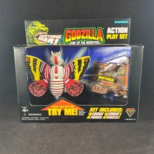 1995 MOTHRA ACTION PLAY SET GODZILLA KING OF THE MONSTERS TRENDMASTERS NOS VTG