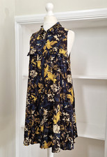 KIMCHI BLUE Multicoloured Floral Long Sleeve Shirt Dress size M Rayon Boho
