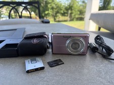 Sony Digital Camera Cybershot DSC-S980 12.1MP Pink Tested Full Working Set
