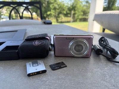 Sony Digital Camera Cybershot DSC-S980 12.1MP Pink Tested Full Working Set