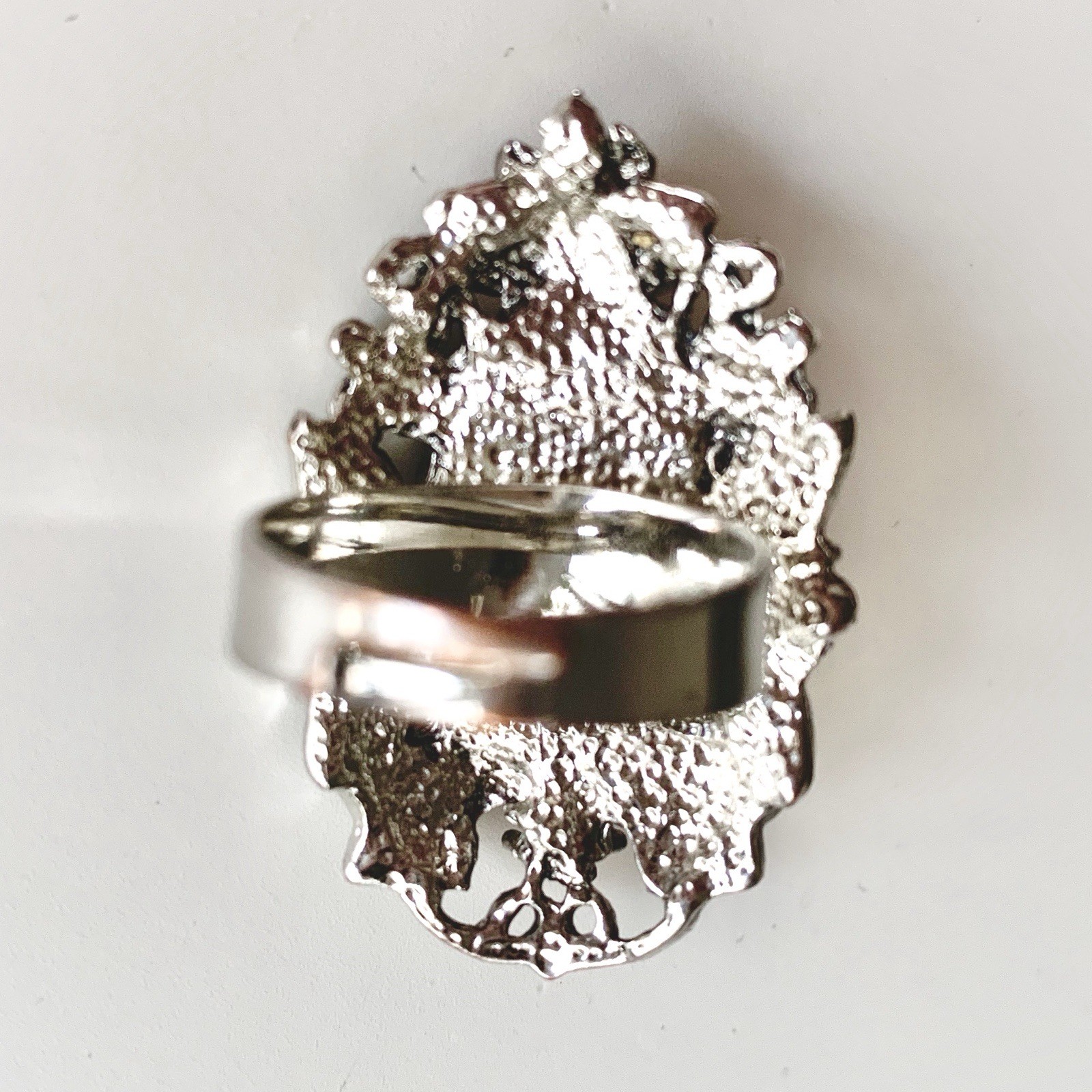 Red Gothic Renaissance Statement Ring Adjustable … - image 2