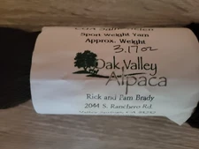 Alpaca yarn - Sport Weight from Oak Valley Alpaca 3.17oz Color Black, 1 Skein.