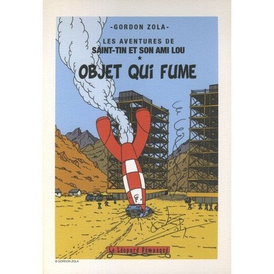 Exlibris Offset Hommage à Tim und Struppi Gordon Zola Raucherobjekt (14,5 x 2...