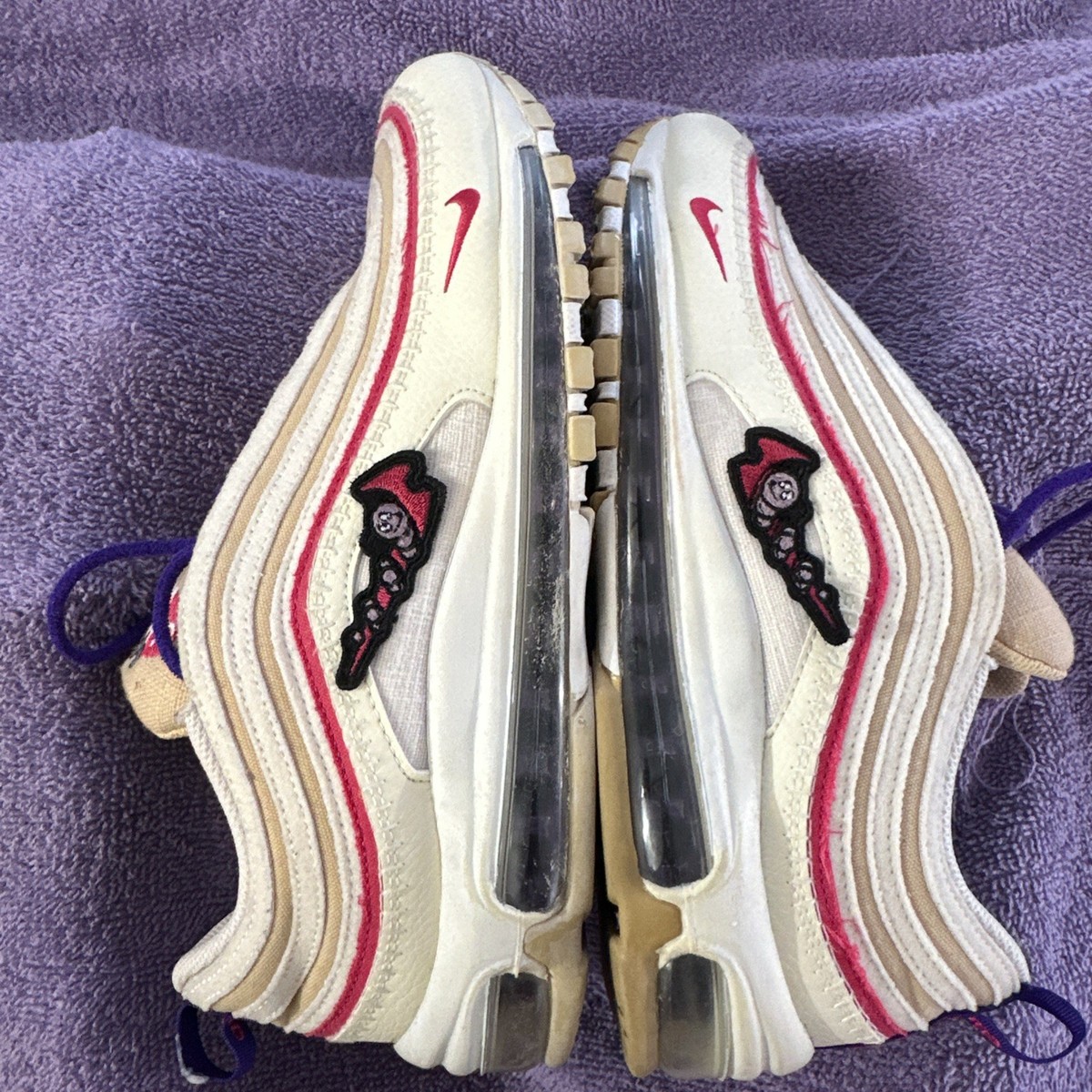 NIKE AIR MAX 97 SE AIR SPRUNG SESAME/ELECTRO PURPLE SIZE MEN\'S 10 DH4759-200 NIKE AIR MAX 97 SE AIR SPRUNG SESAME/ELECTRO PURPLE SIZE  main image 2