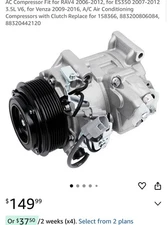AC Compressor Fit for RAV4 2006-2012, for ES350 2007-2012 3.5L V6, for Venza 