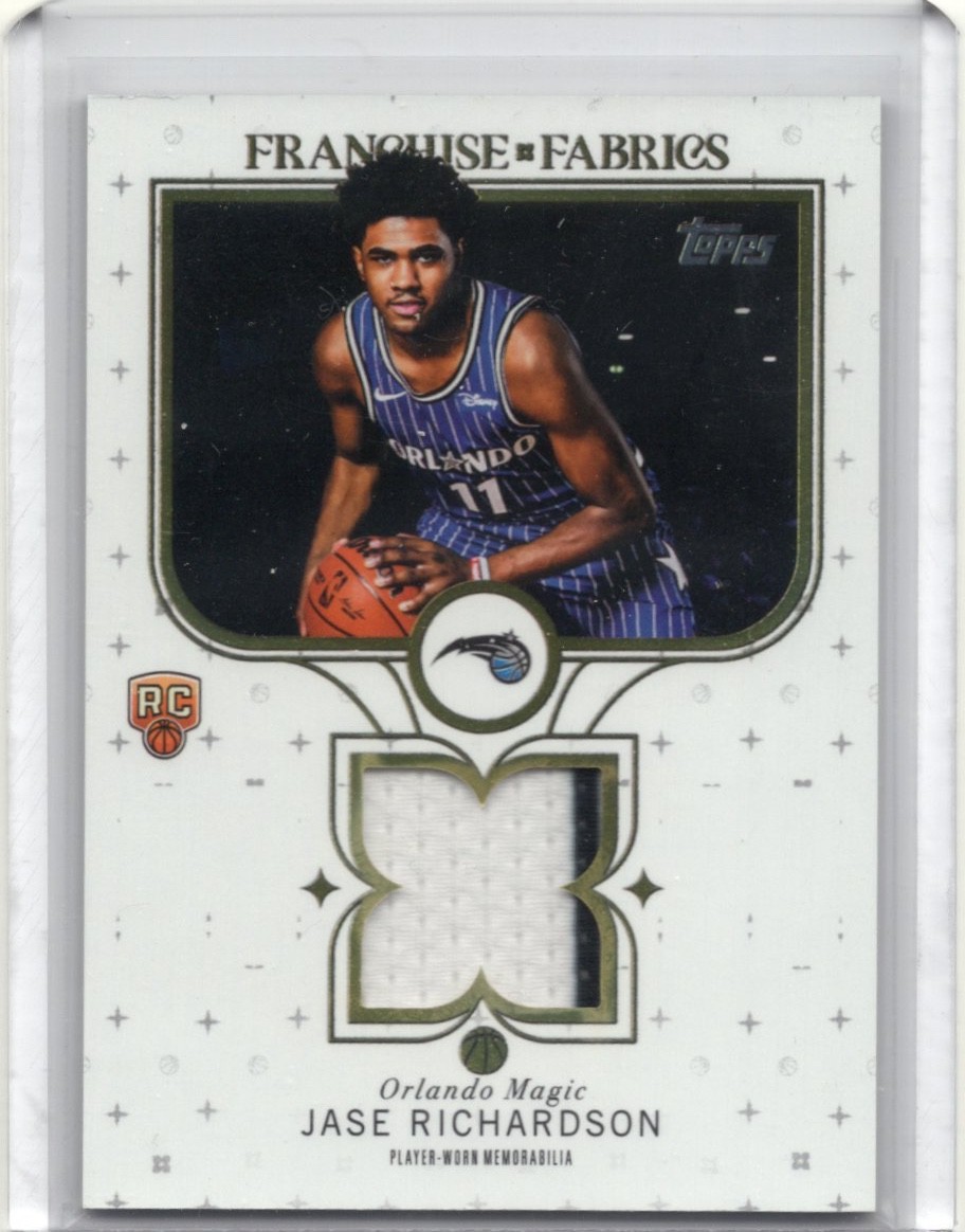 2025 Topps Basketball Jase Richardson Franchise Fabrics Rookie Player Worn Patch