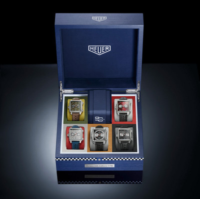 TAG Heuer Monaco 50th Anniversary 5-Watch MATCHING No 15/50 Complete Set
