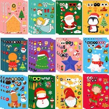 Christmas Stickers, Christmas Crafts Make Your Own DIY Stickers for Holiday G...