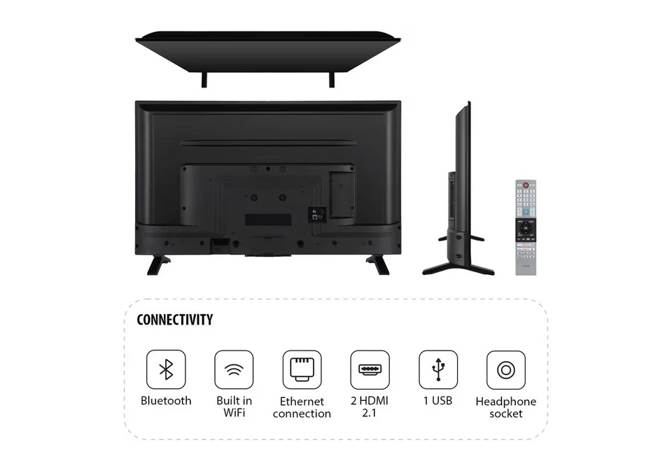 TOSHIBA 40LV2553DB 40 Inch Smart TV Full HD HDR LED Wifi YouTube Netflix USB - Image 3 of 3