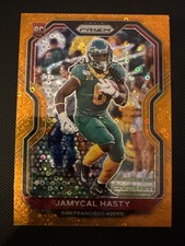 Jamycal Hasty #303 Prizm Orange Disco NFL 2020 San Francisco 49ers RC