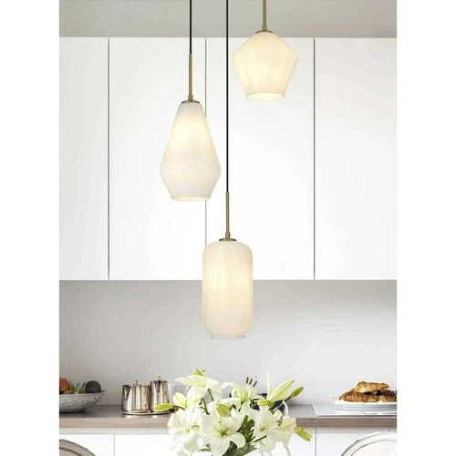 Living District LD2269SG Gene 3 Light 17 inch Satin Gold Pendant Ceiling Light - Picture 2 of 10