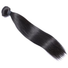 Brazilian Silky Straight Bundle Human Hair 100 Virgin Weft Extensions 18in
