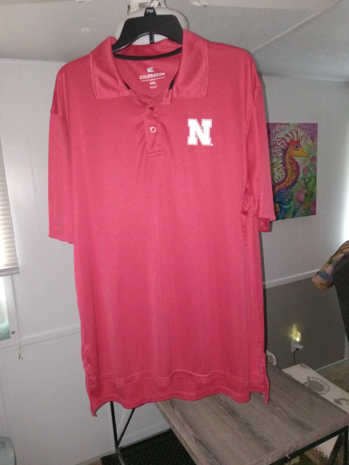 Colosseum Nebraska Cornhuskers Men's Polo Shirt NCAA Football. Size XXL, NWOT 