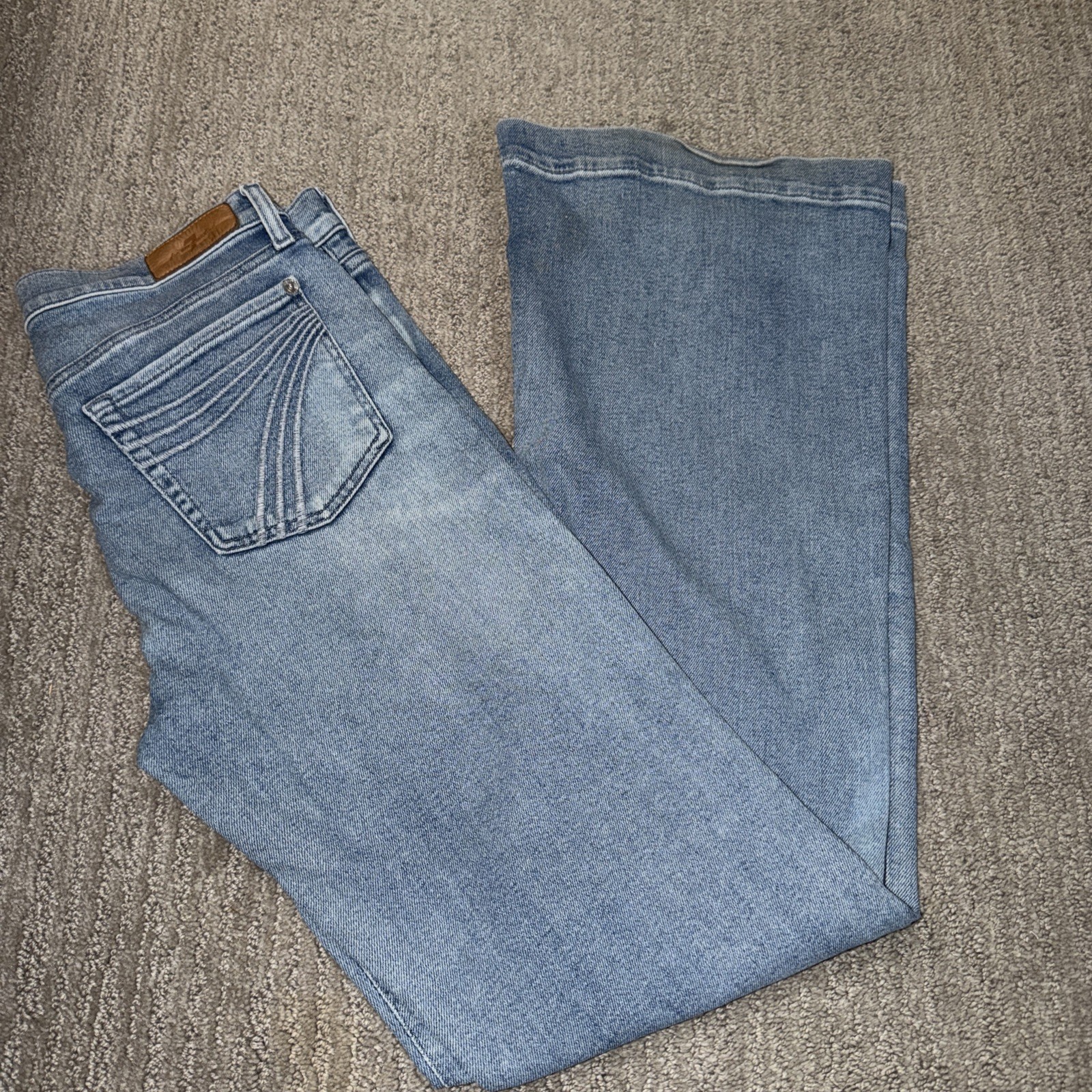 7 FOR ALL MANKIND tailorless Dojo Original Jeans Women's Blue, Size 30 denim