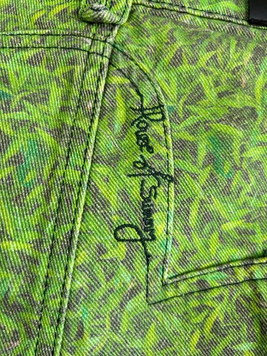 House of Sunny Womens Grass Jeans Denim Size 6 Vol 18 All Over Print Green - Picture 6 of 14