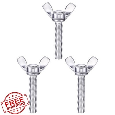 BOLTALIVON 5Pcs Wing Butterfly Screws M5x25