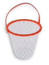 Cubo en forma de red de baloncesto rojo dorado multicolor Pascua Halloween juguete almacenamiento