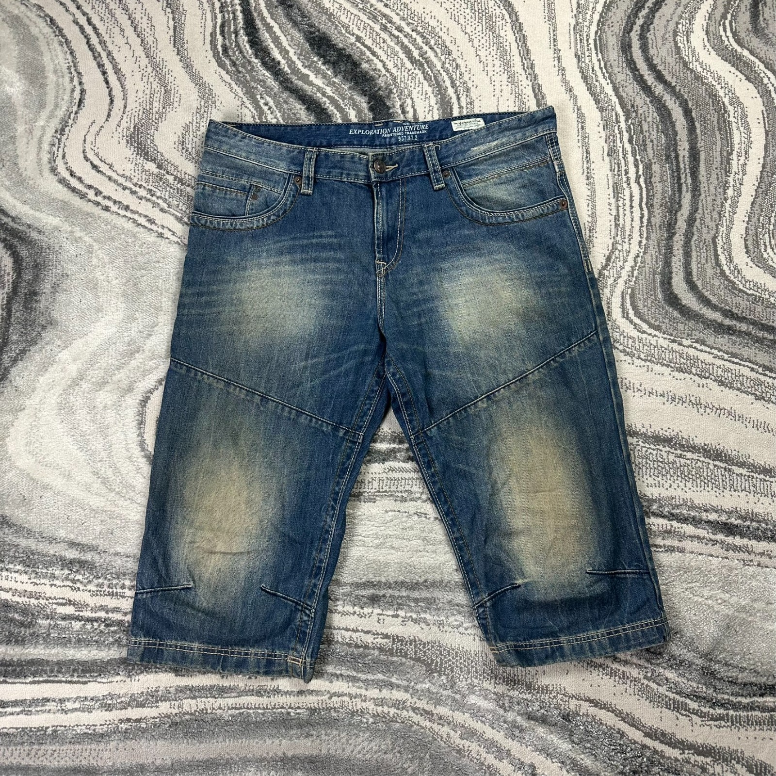 Vintage Tom Tailor 2000’s Blue 3/4 Length Max Bermuda Size 36 Denim Cotton Jorts