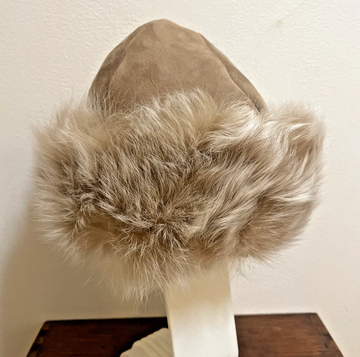 Highgrove Real Sheepskin Hat * One Size * Toscan Champagne * UK Made NOS vtg