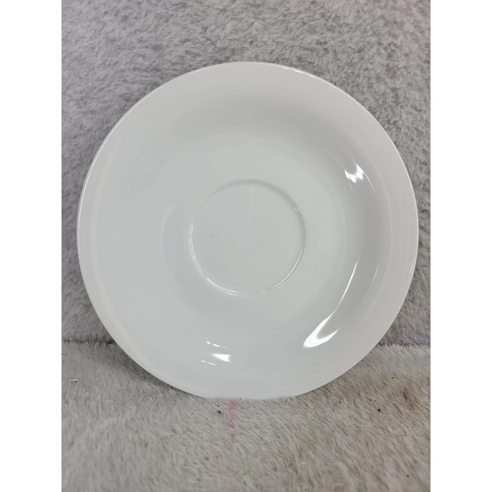 Set of 6 Pottery Barn PB White 6.5" Saucer Porcelain Japan Microwave safe - Image 2 of 4