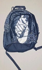 Nike Blue/Gray Polyester Backpack Zip Logo Padded Adjustable Straps Bottle