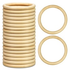 Wooden Rings 20 Pcs 4 Inch 100mm Unfinished Macrame Craft Pendant Connector DIY