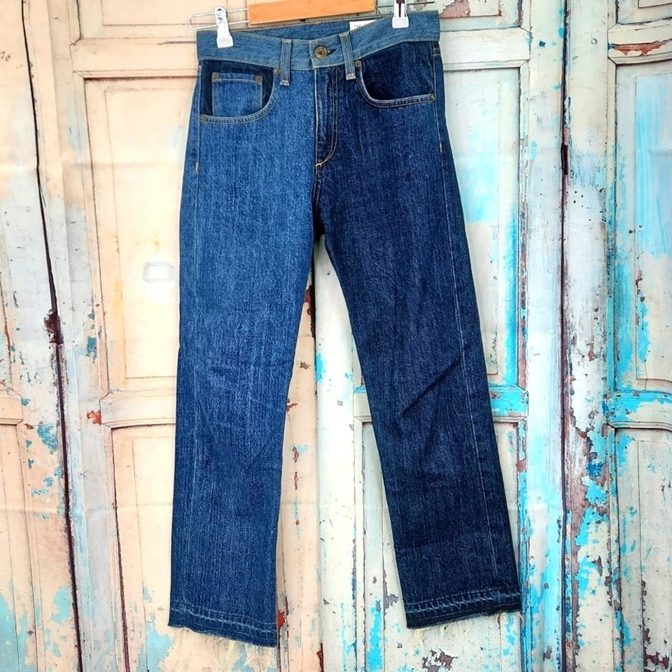 Pantalones de mezclilla recortados Rag & Bone Wallingford Colorblock 2 tonos pierna recta Foto 2 de 4